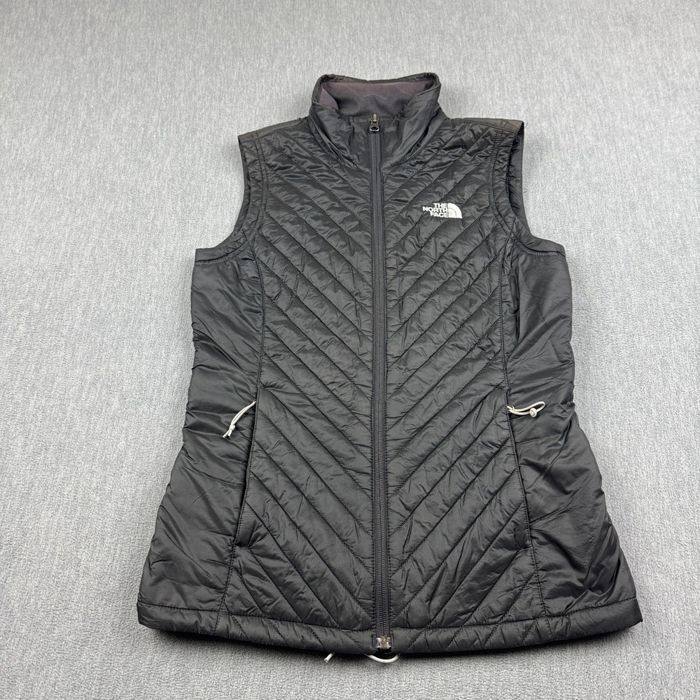 The North Face Vest Womens XS Black Quilted Full Zip Sleeveless Jacket Outdoor